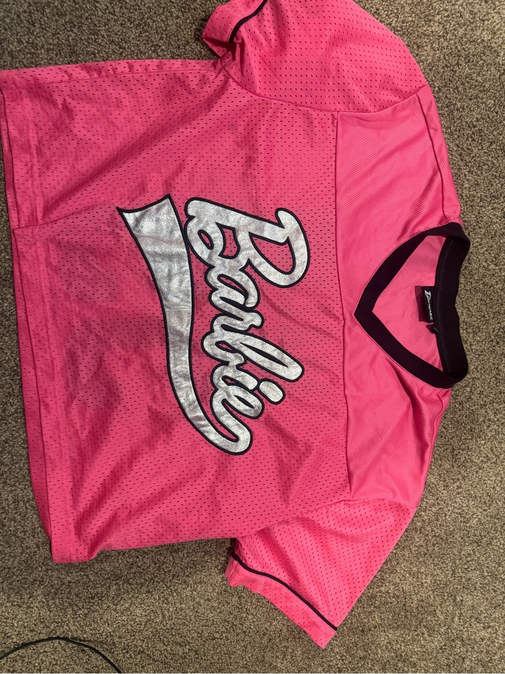 Barbie Hot Pink Top with Black Trim